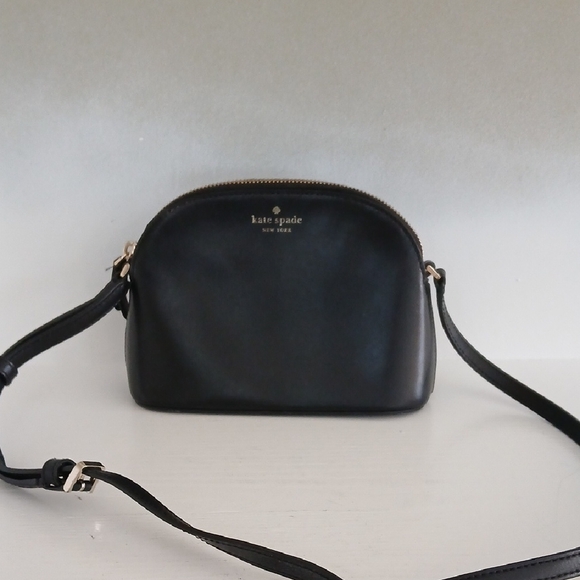 kate spade Handbags - Kate Spade Black Leather Dome Crossbody
